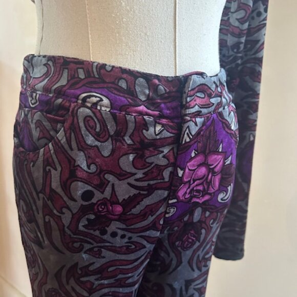 Vintage Velvet Frankie loves Johnny Betsey Johnson New York Cardigan/Pants Set - Picture 11 of 11